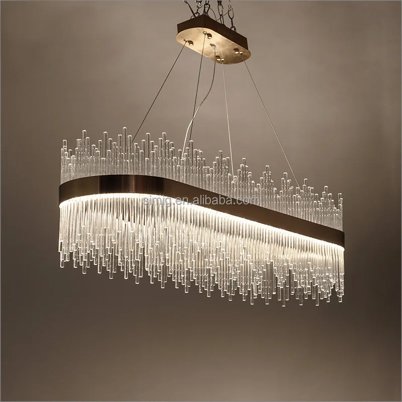 Simig lighting modern k9 Crystal Glass oval shape luminaire crystal chandelier lamp