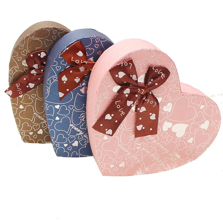 
Hot Sale Templates Paper Box Design Heart Shape Black Chocolates Packaging Box 