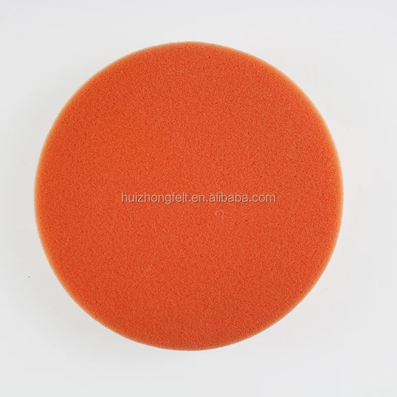 custom 3/4/5/6/7/8 inch self adhesive car wax polishing flat or wave sponge polishing pad buffing wheel