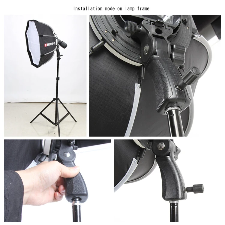 
TRIOPO KS-90 90CM Manufacture quick and easy fold speedlite softbox 