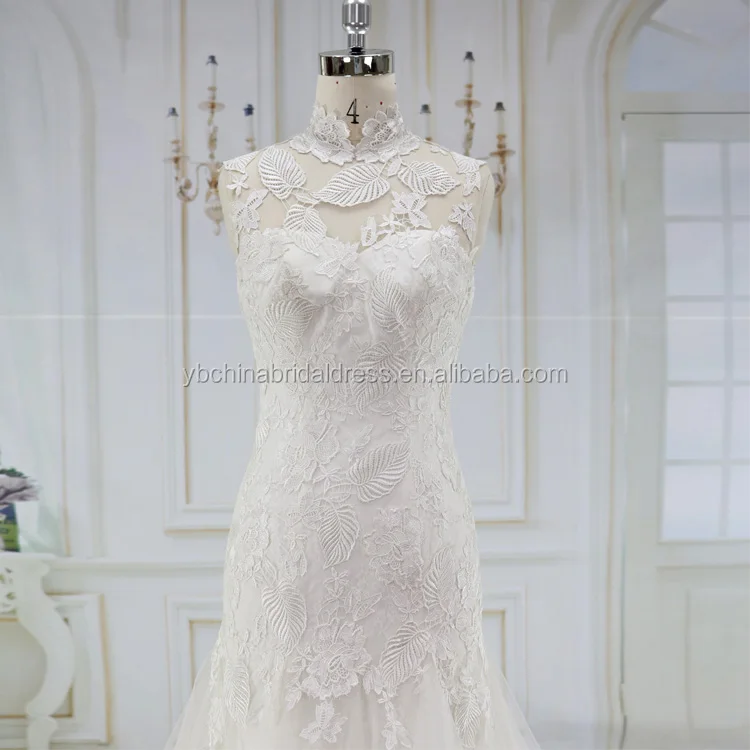 Designer wedding dress special good lace with tulle skirt wholesale wedding dress