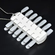 2016 hot sale 24 Tips Nail Art Display Polish Colors Pallette On Chain Portable Practice