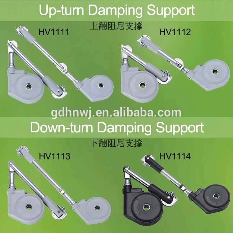 Down-turn kitchen cupboard hinges folding door damping support from Guangzhou furniture
