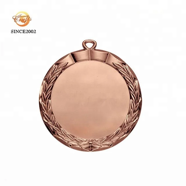 Cheaper metal blank laser engrave sticker insert race medal hanger