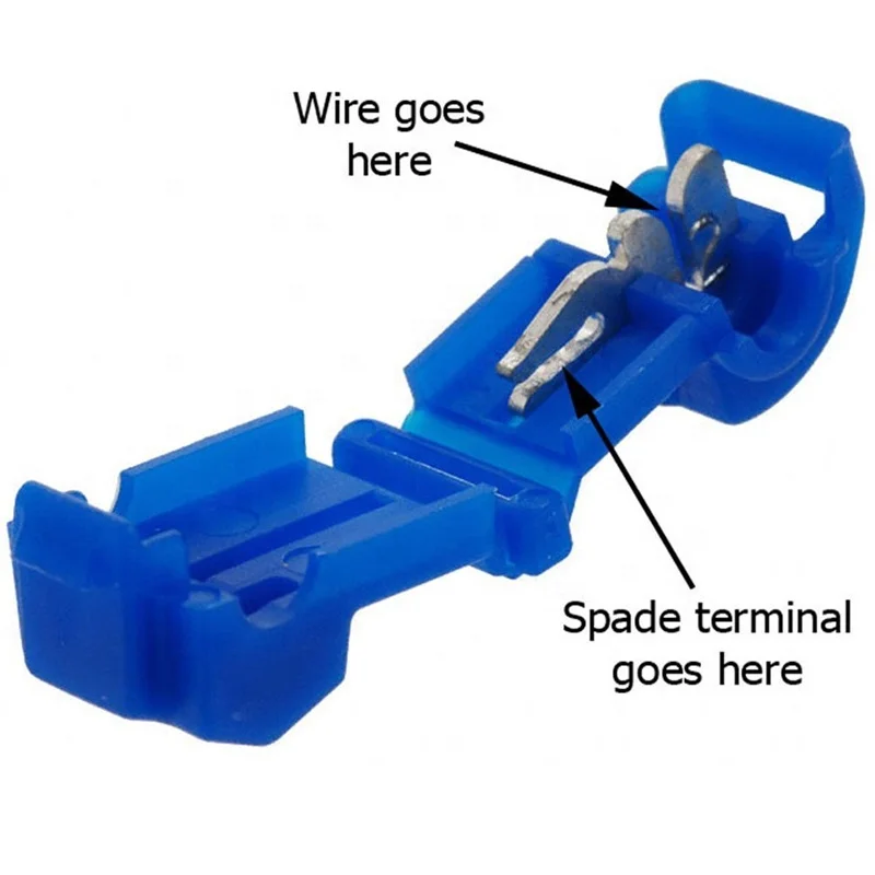 Urlwall 30Pcs Scotch Lock Quick Splice Terminals Red Blue Yellow Combo 22-10 AWG T-Tap/Male Insulated Wire Connectors