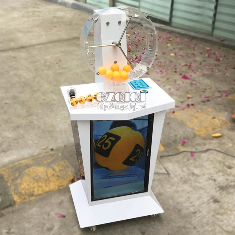
hot sale mechanical mix lottery draw ball machine gambling machine with screen <span style=