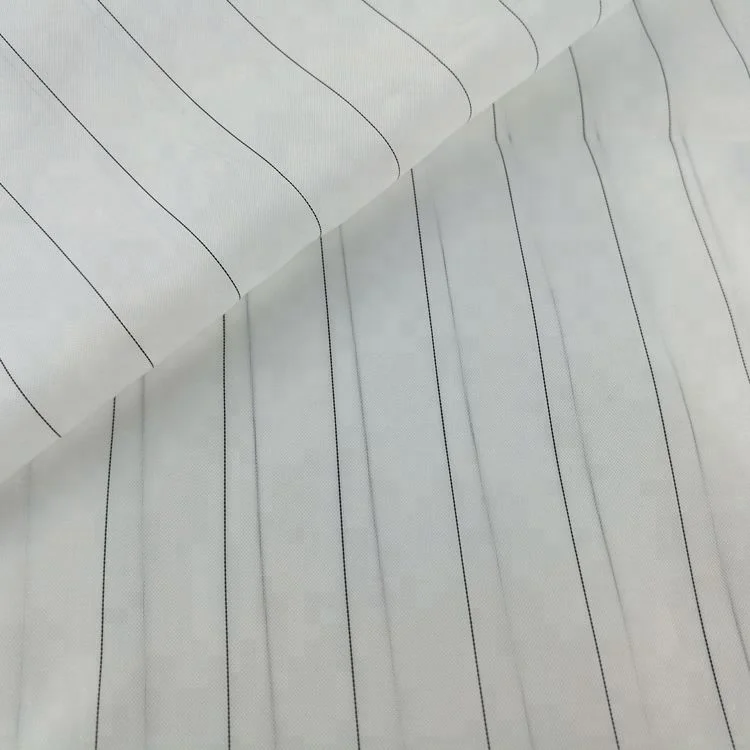 yarn-dyed taffeta black yarn strips sleeve lining fabric