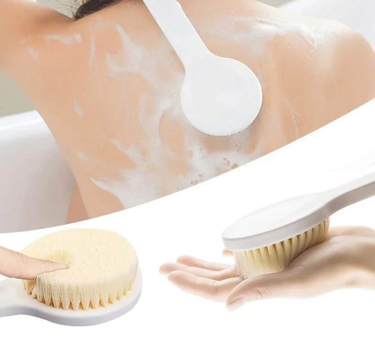 Back Scrubber for Shower Dry Brushing Body Brush refillable body powder