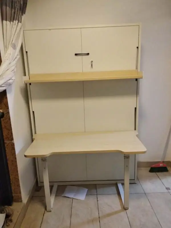 
Vertical Murphy Bed Wall Bed With Desk, Murphy Bed Hardware Kit 