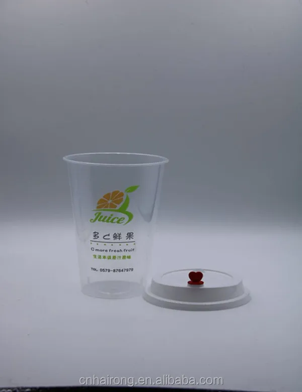
Custom printed clear transparent disposable PP PET plastic cup with lid 