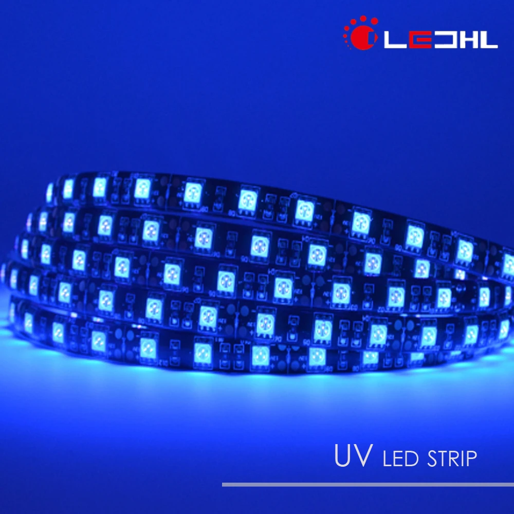 12V UV Ultraviolet 365nm 395nm uv led strip light SMD2835 60led/m 120led/m Waterproof tape