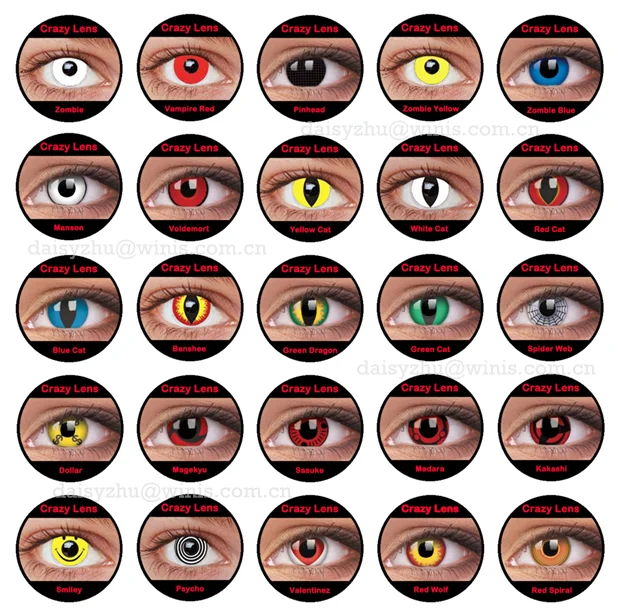 White Cat eyes color contact lenses cosplay cosmetic halloween contacts form Korean