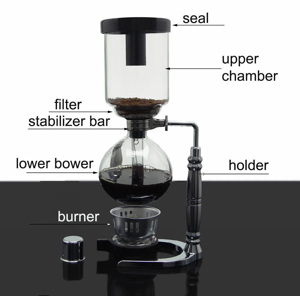 Glass siphonic vacuum siphon Syphon Coffee maker