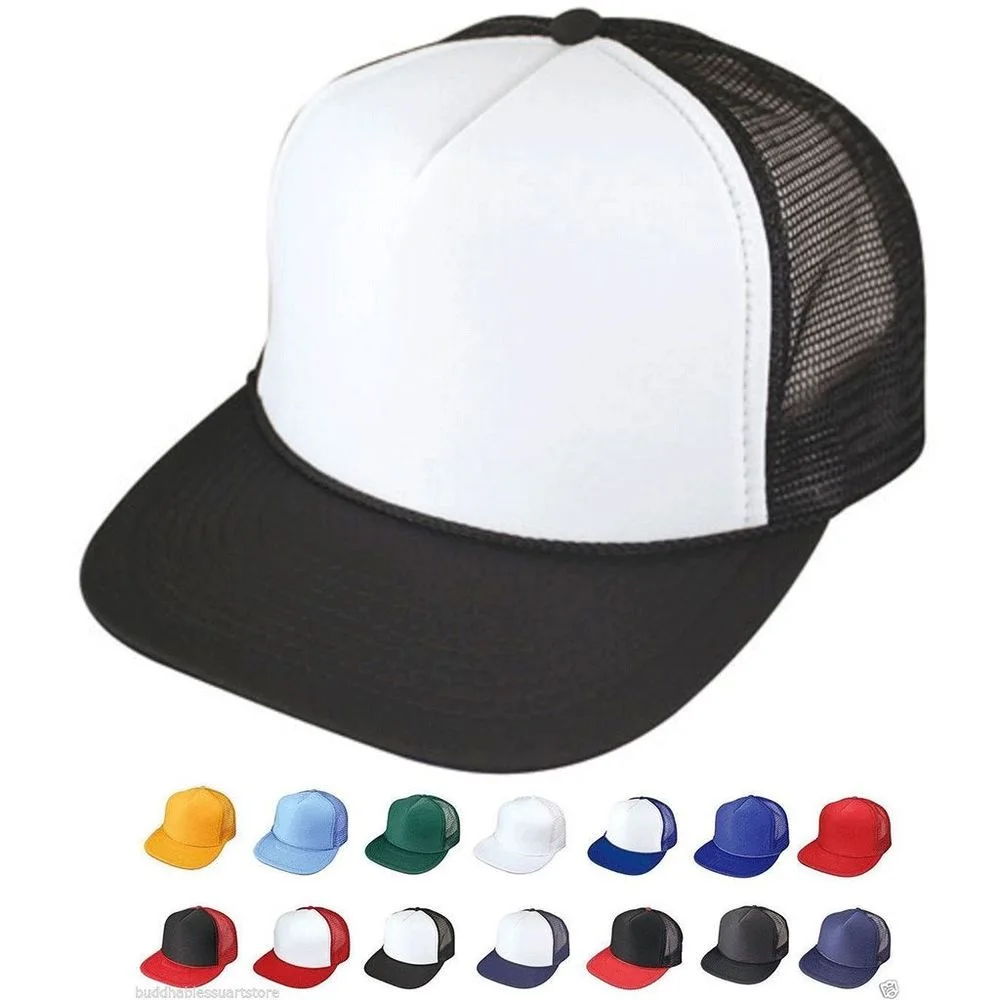 Promotional Trucker Caps Printing LOGO Front material polyester with sponge,back mesh snapback trucker cap
