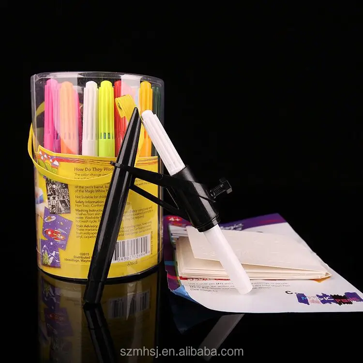 Washable and non-toxic 20 Original Magic Pens including 9 color pens, 9 changing pens, 2 magic pens with airbrush attachment