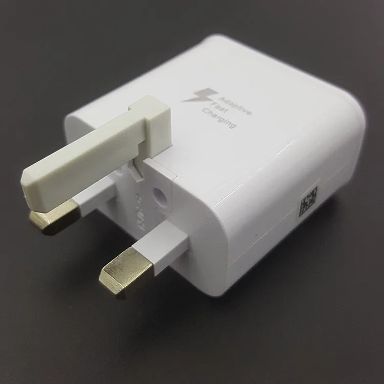 
S6/S7/S8/S9/S10 3 pin plug British Specification plug QC3.0 fast charger adapter white/black for samsung fast charger for uk 