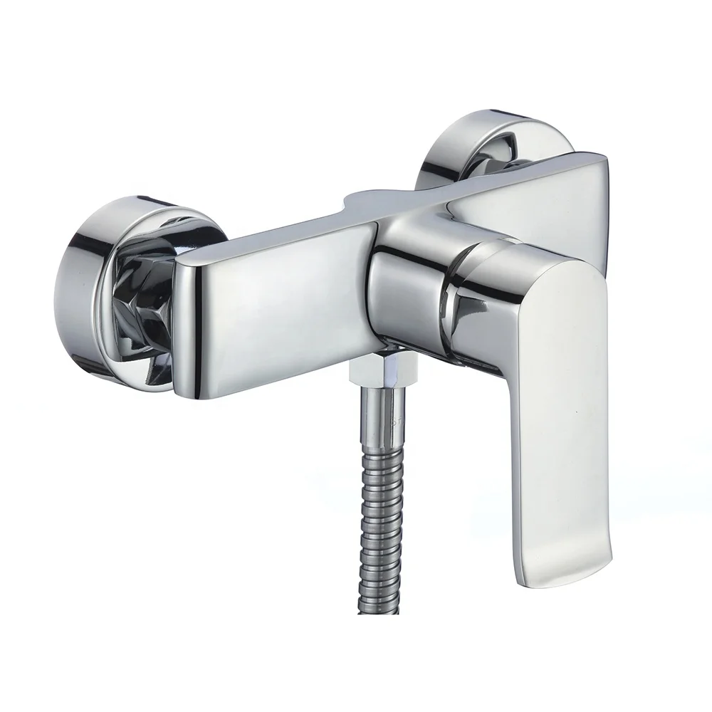 B0078-B  Chrome finish bath shower faucet single handle zinc wall mounted bath mixer tap
