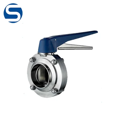Wenzhou Sanitary Stainless Steel welded Thread end Butterfly Valve for food grade sanitary