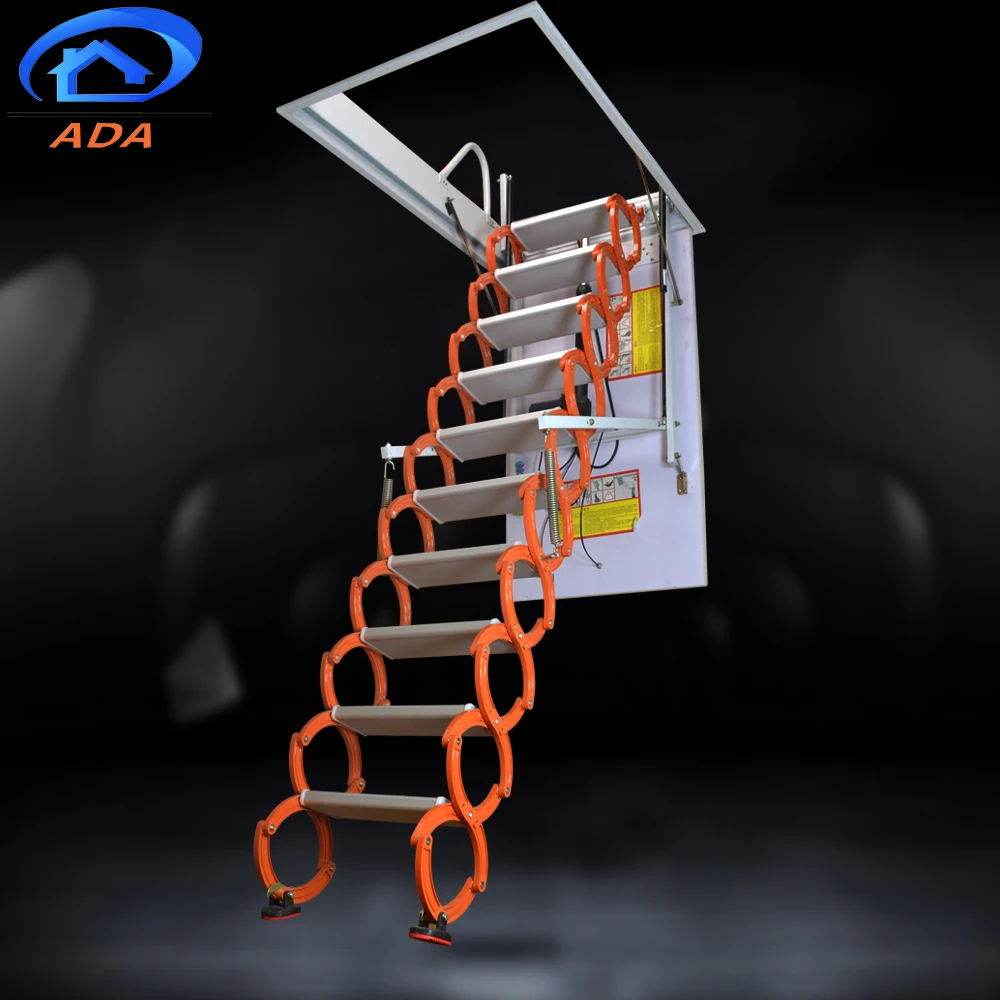Access Hatch Conversion Ladders Automatic Loft Ladder with Handrail