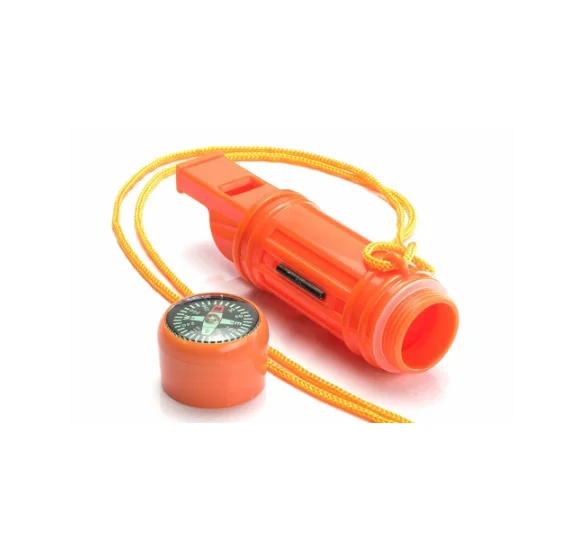 Outdoor Camping 5 in 1 Whistle Multi-function Rescue Compass Survival Whistle