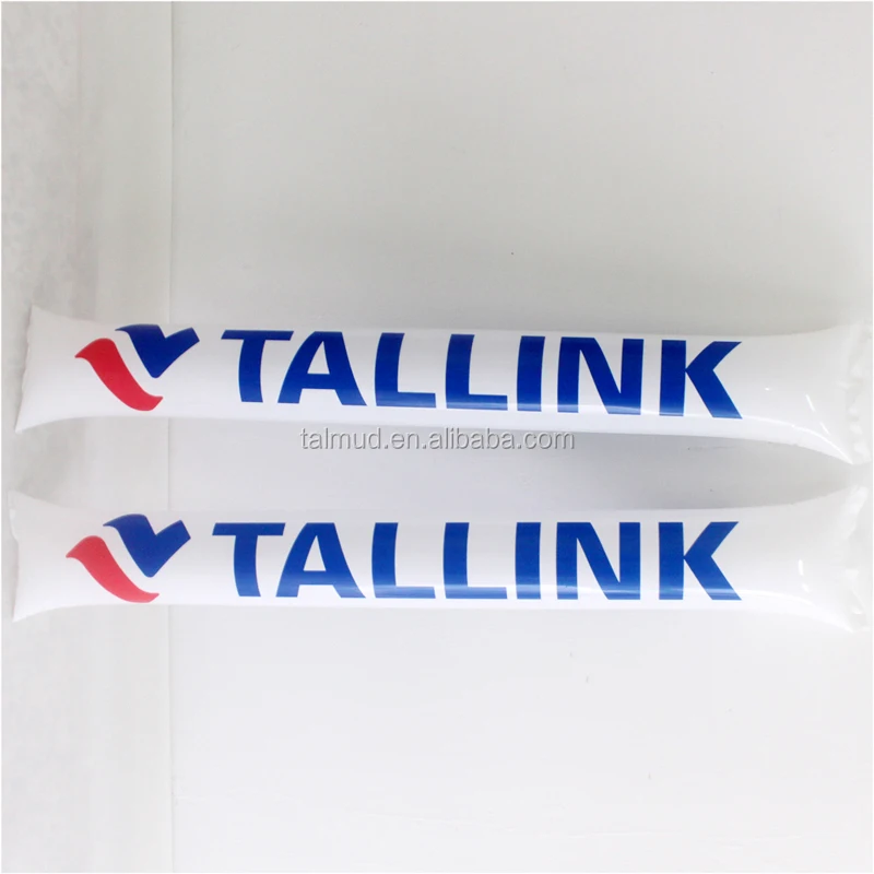 Customized logo world cup cheering items inflatable ballon clapper stick