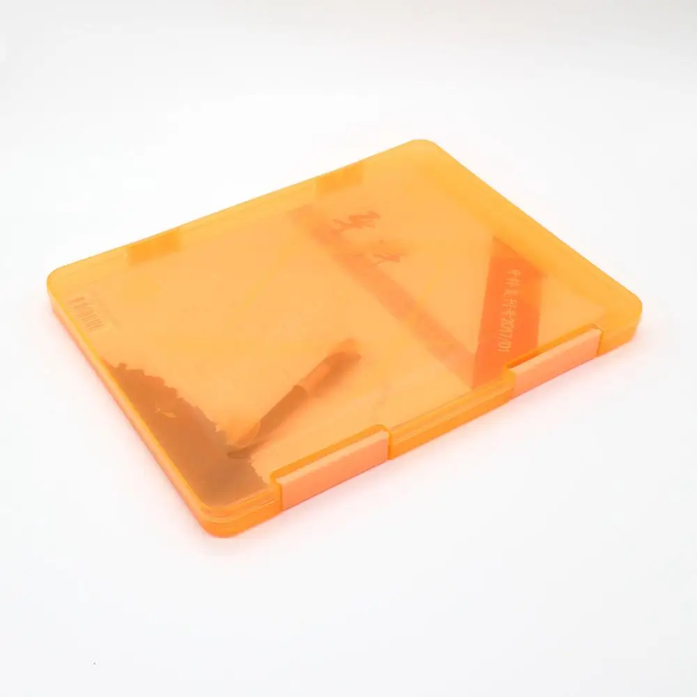 Elegant Slim A4 plastic portable office project filing storage stationery file folder/document case/box file/