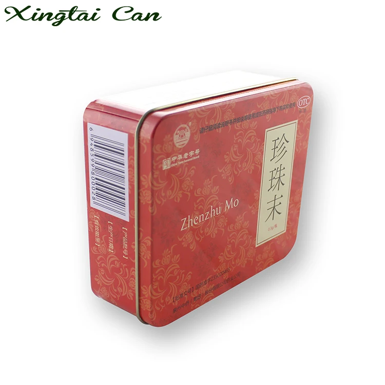 
Medicine Packing Rectangle metal Tin Can 100g 