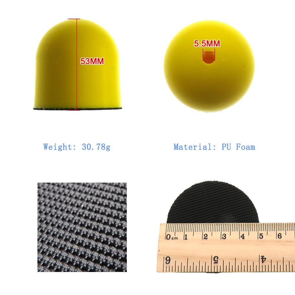 2Inch Center Water Feed Disc Hand Sanding Block Polishing Pad Sanding Tool for Hook and Loop discs sanding