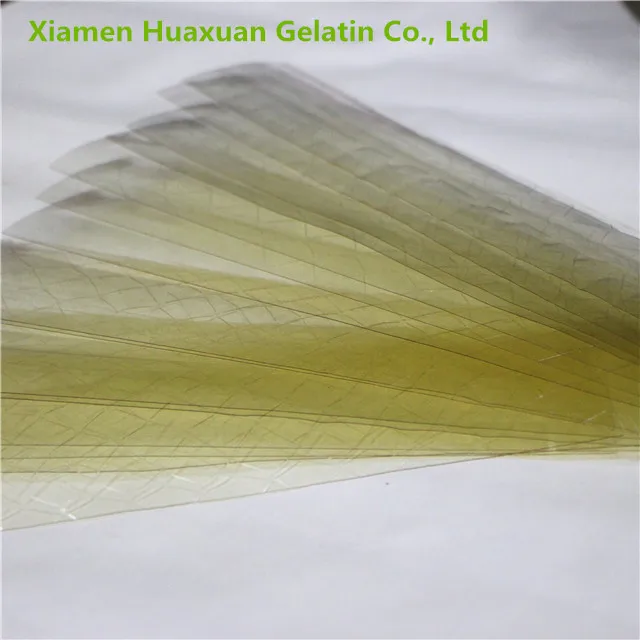
Halal edible dessert good quality leaf gelatin sheets 
