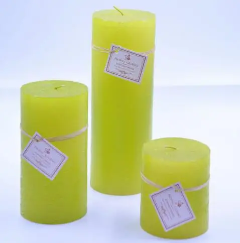 Hand Made Metallic Paraffin Pillar Candle