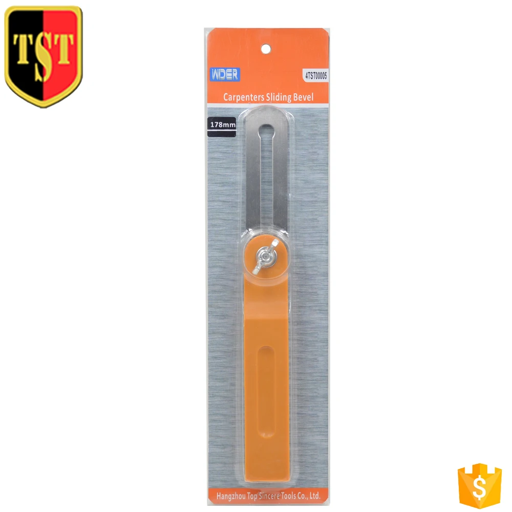 7-Inch Sliding T-Bevel Wooden Marking Gauge Tri Square With Wooden Handle Level Measuring Tool