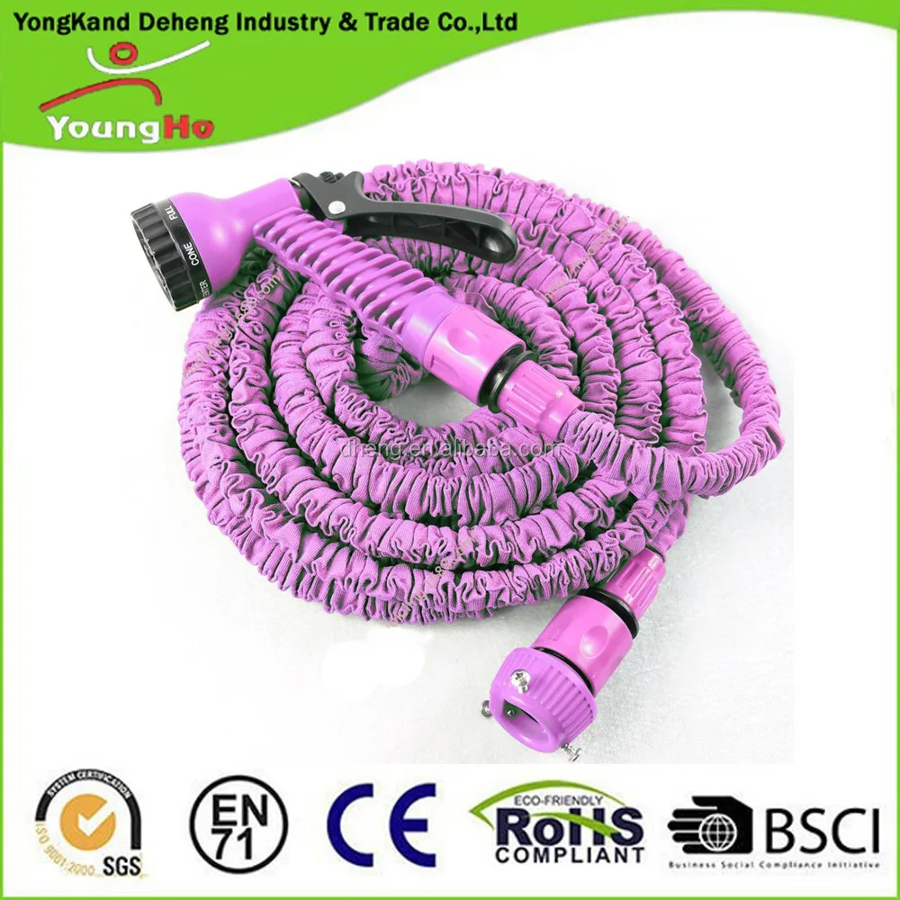 100Ft Expandable Garden Water Hose With 7 Way Spray Nozzle