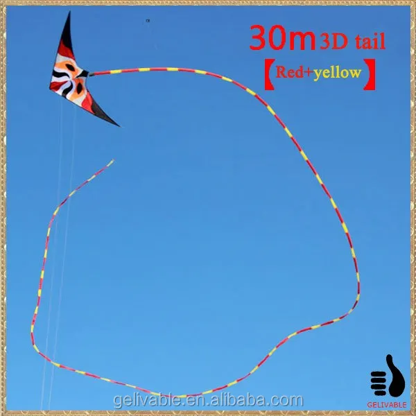 Wholesale chinese 10m 15m 30m kite 3D tube tails