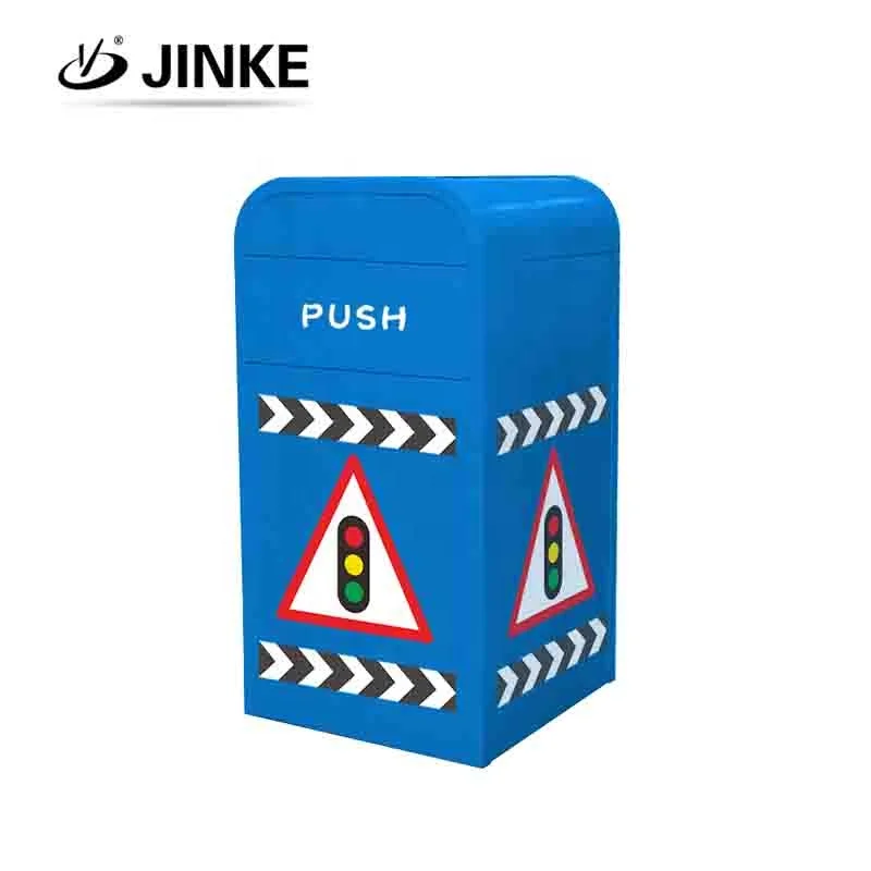 Customized Advertising Printing Metal Garbage Bins Amusement Park Trash Can