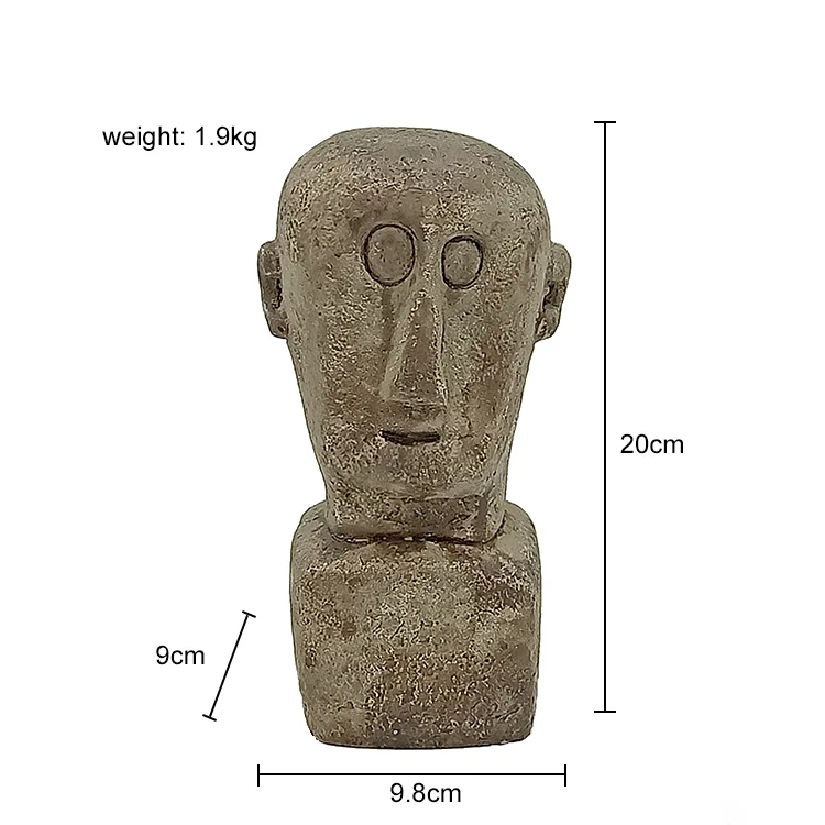 Primitive human head sculpture primitive human sculpture moai statue