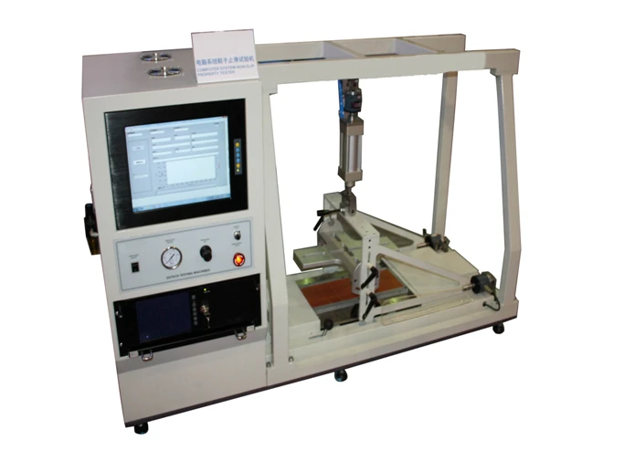 Friction Coefficient  Footwear and Floorings Rectangle Steel Footwear Testing Equipment To Test Shoe Outsole Slip Resistance