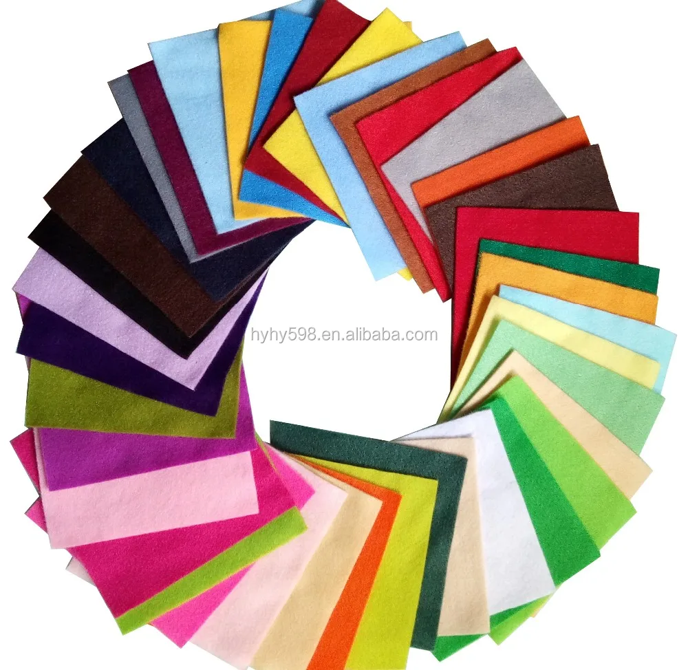 Felt Fabric sheets for Crafts flexible soft acrylic nonwoven felt fabric felt squares for sewing and toy