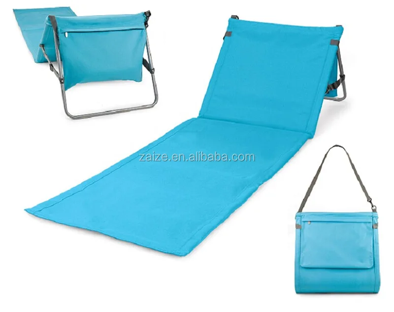 Beach Mat With Metal Backrest Frame