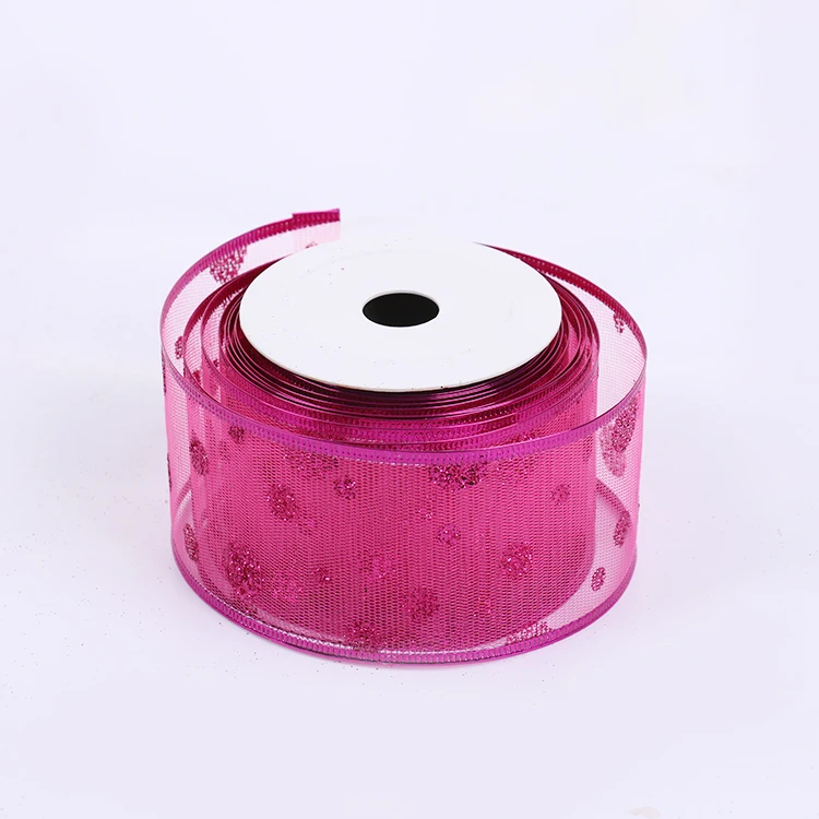 
Hot Selling Wholesale Hand Dyed Mesh Organza Silk Ribbon For Birthday Party Decoration 