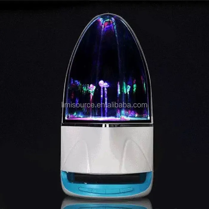 Gift Water Drop Subwoofer Colorful LED Lamp Fountain Water Dance Wireless Music Speaker Support TF Card Stereo Bass