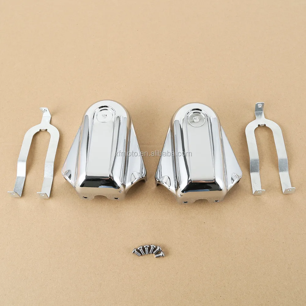 TCMT  Chrome Bar Rear Axle Covers For Harley Davidson Softail Deluxe FLST Slim FLS  XF2906C58-E