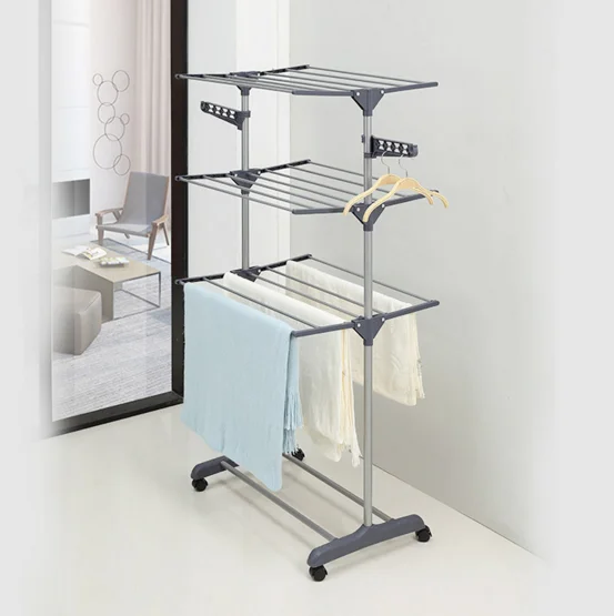 Стильный 3 слоя для Складывания одежды дриг Стойка вешалка для одежды стойки