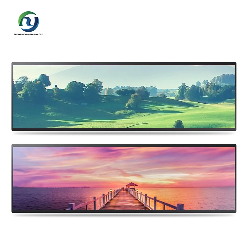 Top quality TN Mode pop advertising Stretched wall mount sunglasses displays cheap mobile lcd display wayfinding banner display