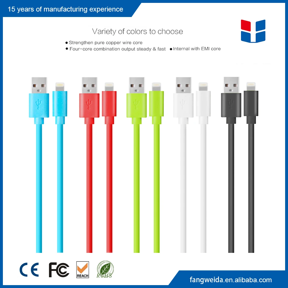 Красочные магнит usb зарядное устройство usb кабель для iphone 5/6