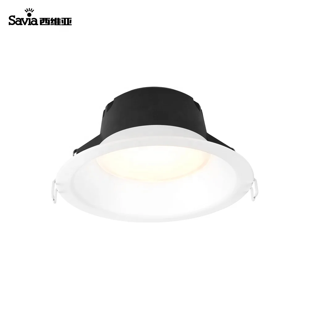 Savia LED SMD 20W aluminum plastic  round 8 inch recessed downlight commercial ceiling embedded light ceiling lamp