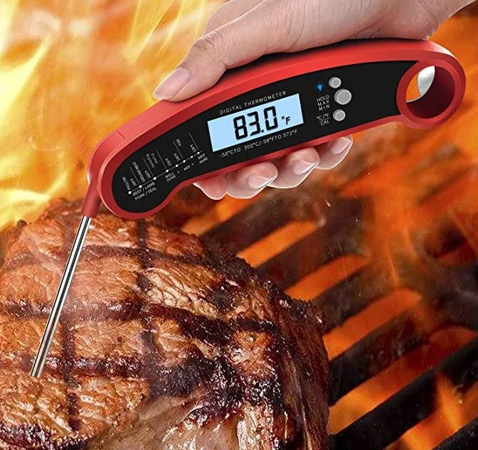 Кухонный водонепроницаемый складной термометр для мяса с щупом и мгновенным