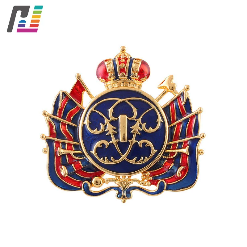 High Quality Metal Custom Hard Soft Enamel Country Flags Lapel Pin Badge