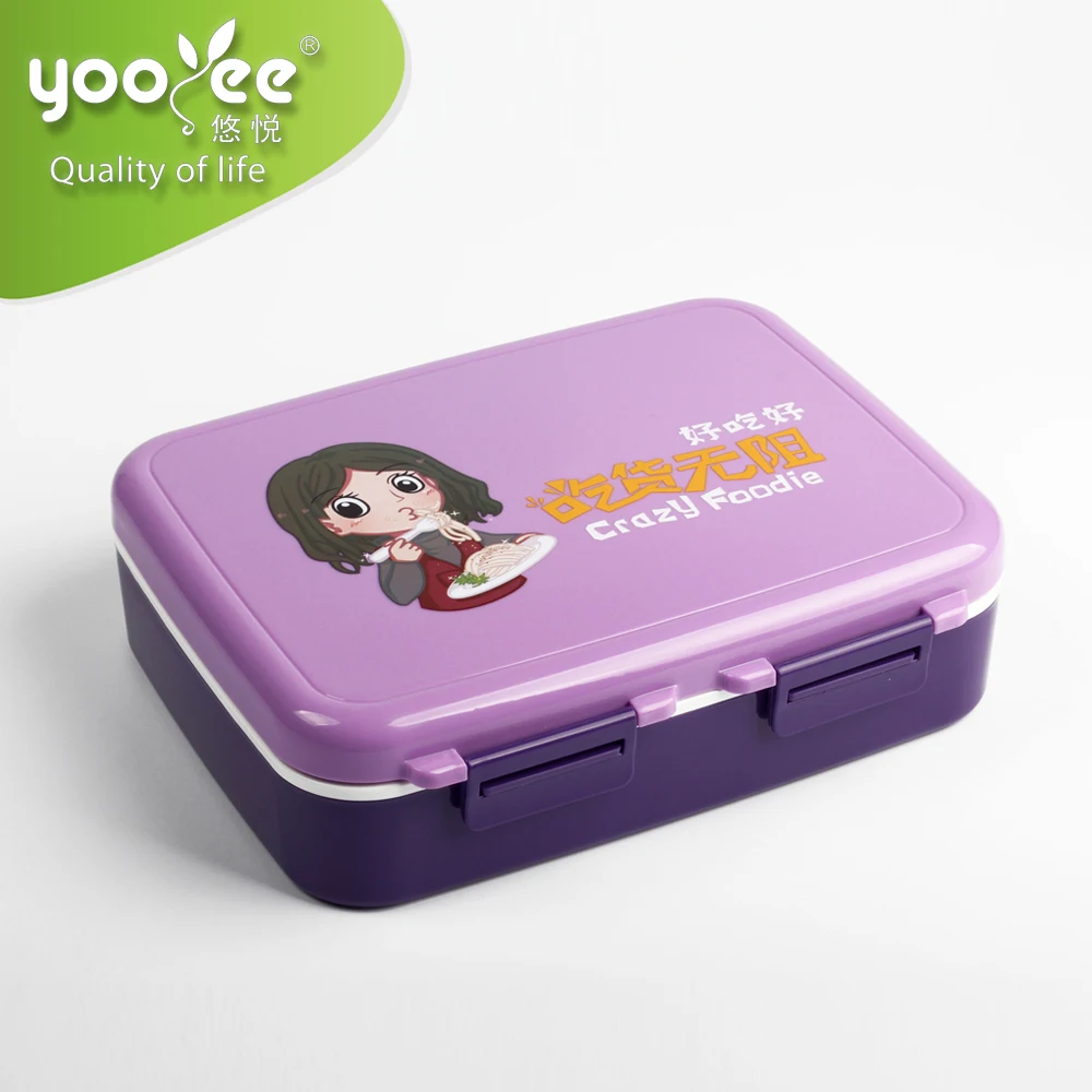 6 Compartments Airtight Leakproof Keep Food Warm Kids Lunch Box Set Eco-friendly PP Storage Boxes & Bins Plastic Rectangle