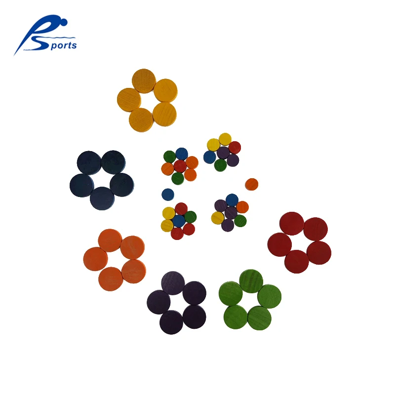 
Montessori toy wood construction board colorful wooden round block 