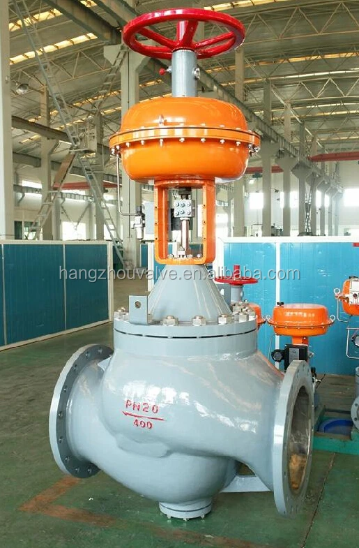 Globe control valve for steam and water